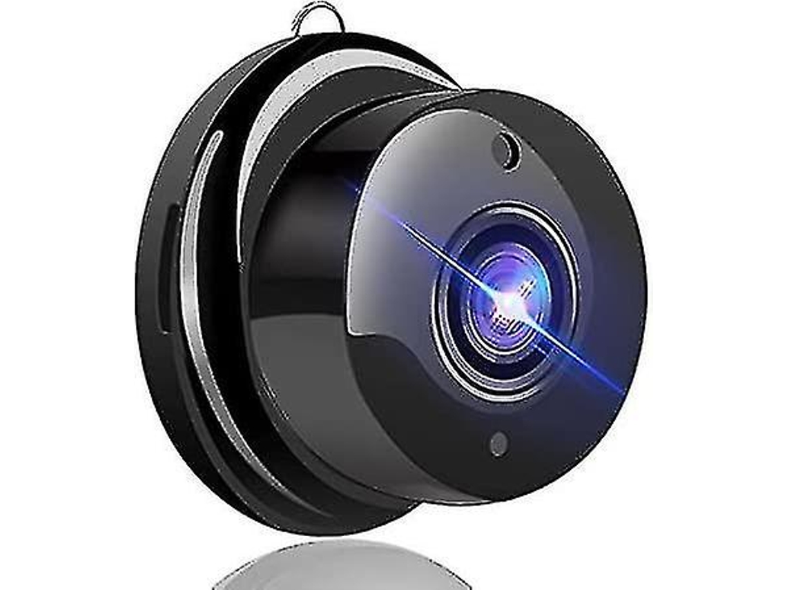 Cámara portátil Bestvite 1080P con visión nocturna y detección de movimiento (negra)