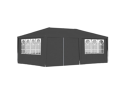 Carpa para fiestas con paredes laterales, 4 x 6 m, 90 g/m², antracita, Dkd Home Decor