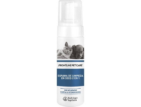 Champú para Perros y Gatos FRONTLINE 2Em1 Espuma de limpieza en seco (150 ml)