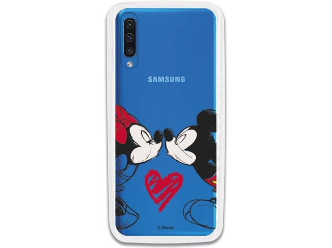 Carcasa Samsung Galaxy A70 DISNEY Mickey y Minnie Beso Multicolor
