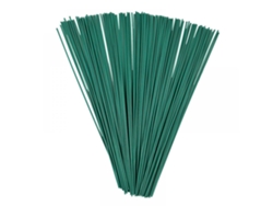 Estacas para plantas (paquete de 10), soportes de bambú verde para macetas, tomates, orquídeas y judías, para interior y exterior, 38 cm (Kofhety)