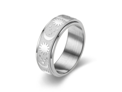 Anillo Fidget Chrui Sol Luna Estrella Acero Talla 11 (acero 11)