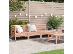 Sofá De 4 Lugares Para Jardim Madeira De Douglas Macíça Dkd Home Decor