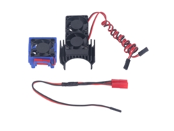 Conjunto De Enfriador De Alta Velocidad De 5 V Con Disipador De Calor Para Coche Rc Traxxas Slash 4x4 Vxl 1/10 Negro
