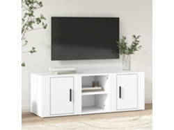 Mueble Para Tv | Armario Para Tv | Gabinete De Tv Madera Contrachapada Blanco 100x31,5x35 Cm