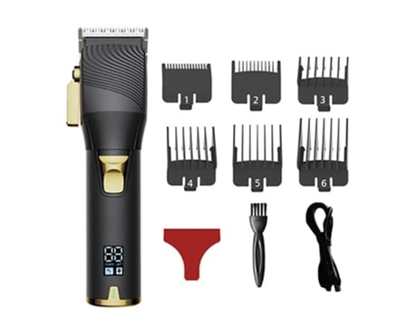Cortapelos para hombres - Barbero Clipper Kit de corte profesional Cortapelos inalámbrico Recortador de barba (negro)