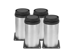 4 Patas Redondas Ajustables De Acero Inoxidable Para Sofá, Tv, Mesa, Mueble, 50 X 100 Mm