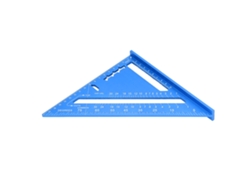 Escuadra De Aluminio Para Carpintería Con Escala Transparente, Pintura Electroforética Azul Y Regla Cuadrada.