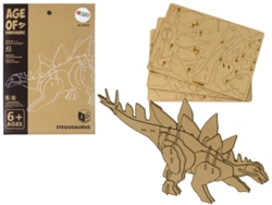 Rompecabezas espacial de madera 3D Stegosaurus, juego educativo de 41 piezas B.active