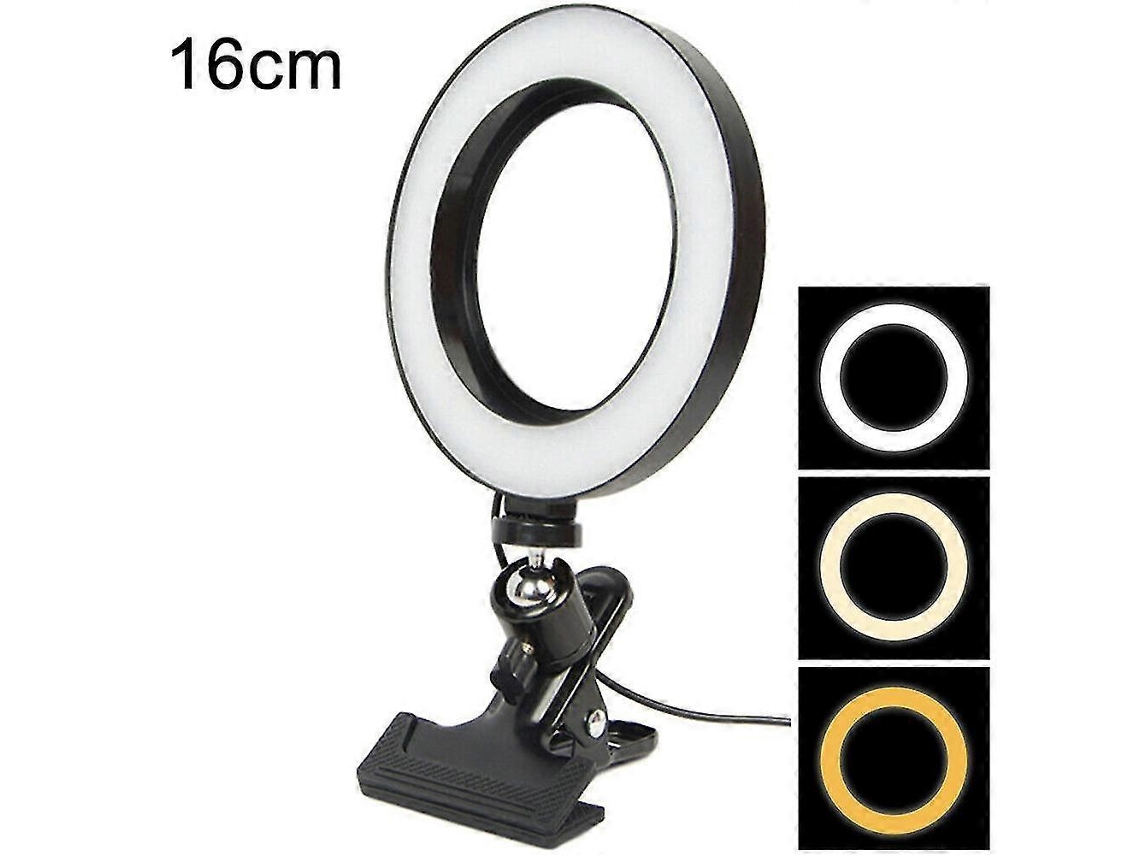 Rebe-luz Anular Con Clip Para Monitor, 3 Modos De Color Ajustable 2700k-6500k, Usb, Para Trabajo Remoto, Streaming, Maquillaje