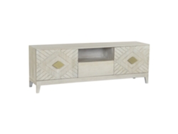 Mueble Tv Mango Metal Rombo Beige 175x40x60cm