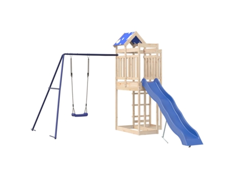 Parque infantil de exterior de VIDAXL madera maciza de pino