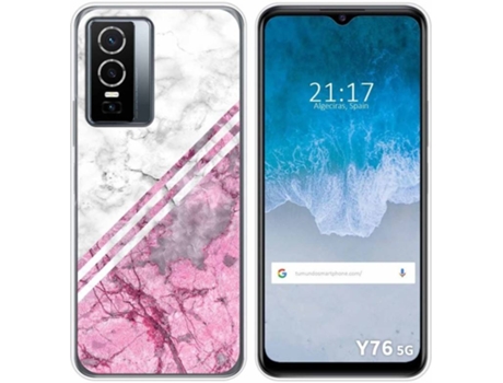 Carcasa para Vivo Y76 5G TUMUNDOSMARTPHONE Dibujos Mármol 03 Multicolor