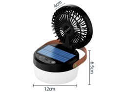 Ventilador Portátil Eifson Plegable Con Linterna Recargablenegro