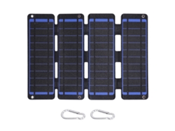Panel Solar Plegable 14w Cargador Dual Usb 0-2.5a Tasa Conversión 20.5% Para Exterior Azul