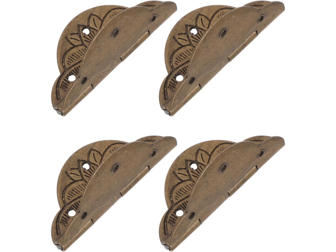 4 Bisagras Antiguas Latón Dorado Muebles Cajas Joyería,