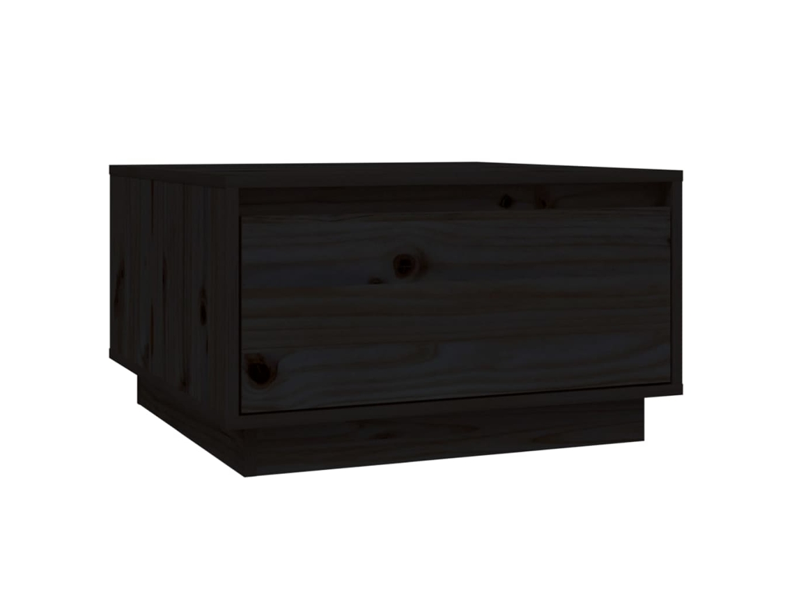Mesa de centro 55x56x32 cm Pino macizo Negro MAISON EXCLUSIVE