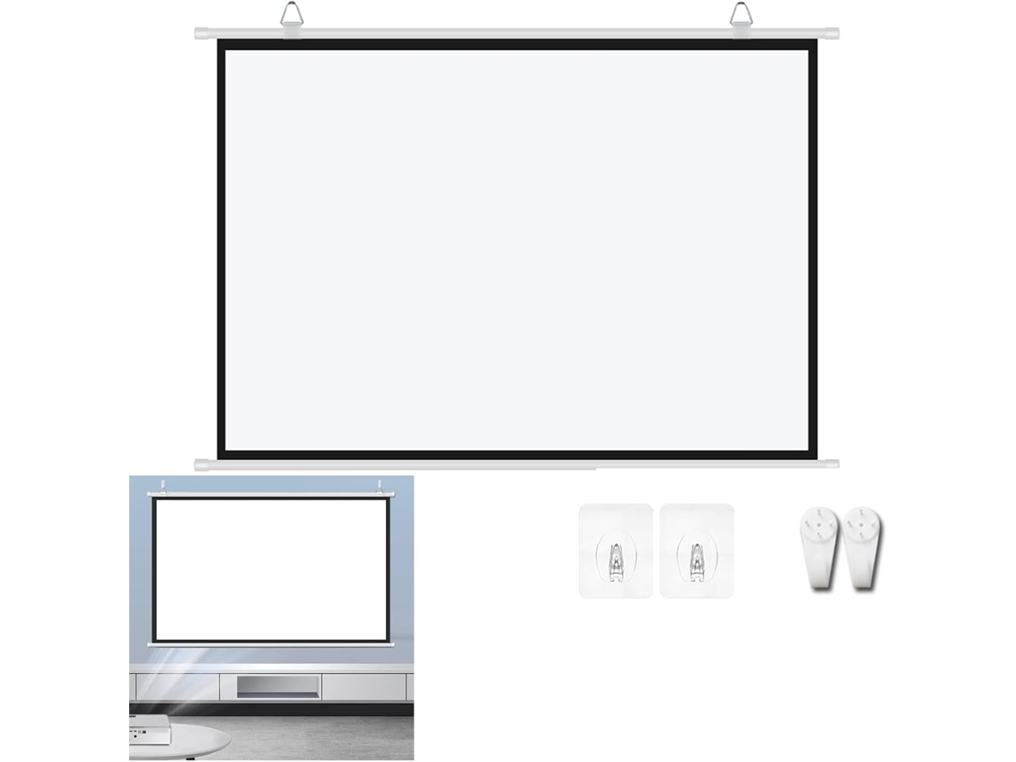 Pantalla De Proyección Móvil De 50 Pulgadas 4:3/16:9, Pantalla De Proyección Portátil 4k Hd, Pantalla De