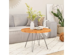 Tablero de mesa | Superficie de mesa redonda Ø40x3,8 cm Madera maciza de acacia Wsd142723 Lovely Home