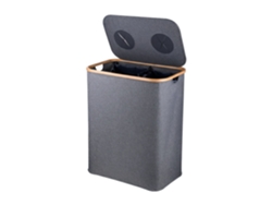 Contenedor Para Botellas De Reciclaje Relaxdays, 140 L, Hasta 60 Botellas, 2 Bolsas, Gris