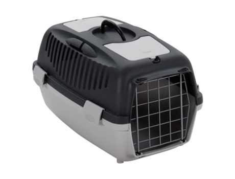 Transportín de mascotas VIDAXL PP gris y negro (55x36x35 cm)