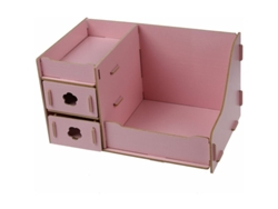 Caja de almacenamiento de madera de 3 capas ()