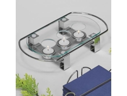 Calentador de alimentos - - 35065 - 3 piezas - Acero inoxidable/vidrio - 34x18 cm ASSHEUER