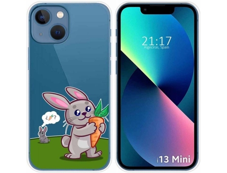 Carcasa iPhone 13 Mini (5.4) TUMUNDOSMARTPHONE Conejo Dibujos Multicolor