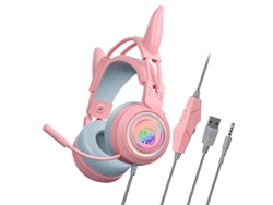 SZSMART X-Ej011 Auriculares con cable (Over-Ear - Micrófono - Cancelación de ruido - Rosa)