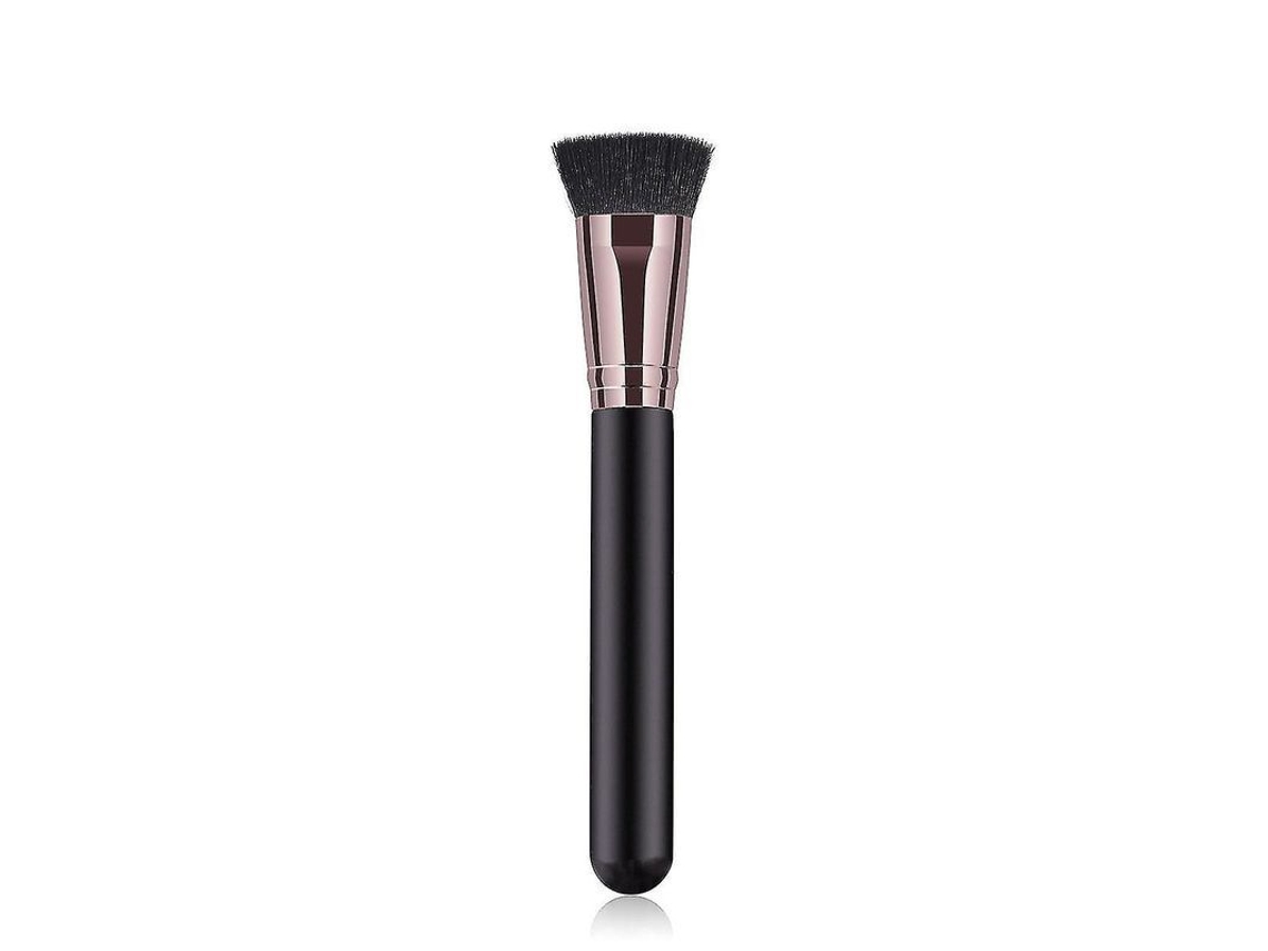 Brocha De Madera Negra Para Base De Maquillaje, Mascarilla Facial Y Corrector Para Mujer.