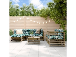 Conjunto de muebles de jardín con cojines de pino impregnado, Dkd Home Decor