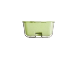 Cesta de drenaje multifuncional de doble capa, cesta de plástico para frutas, contenedor de frutas para refrigerador, amarilla.