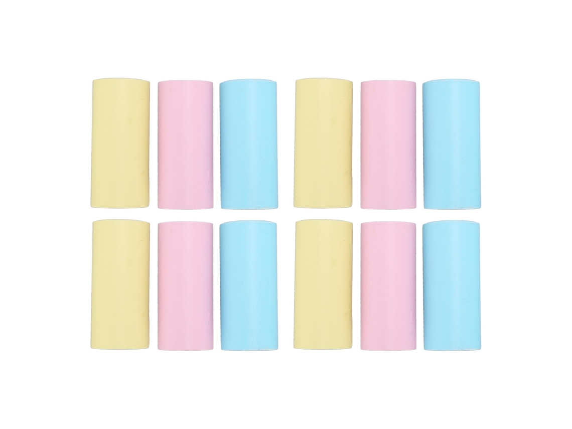 12 rollos de papel térmico de color mini de 57 x 25 mm para impresora térmica versátil de bricolaje