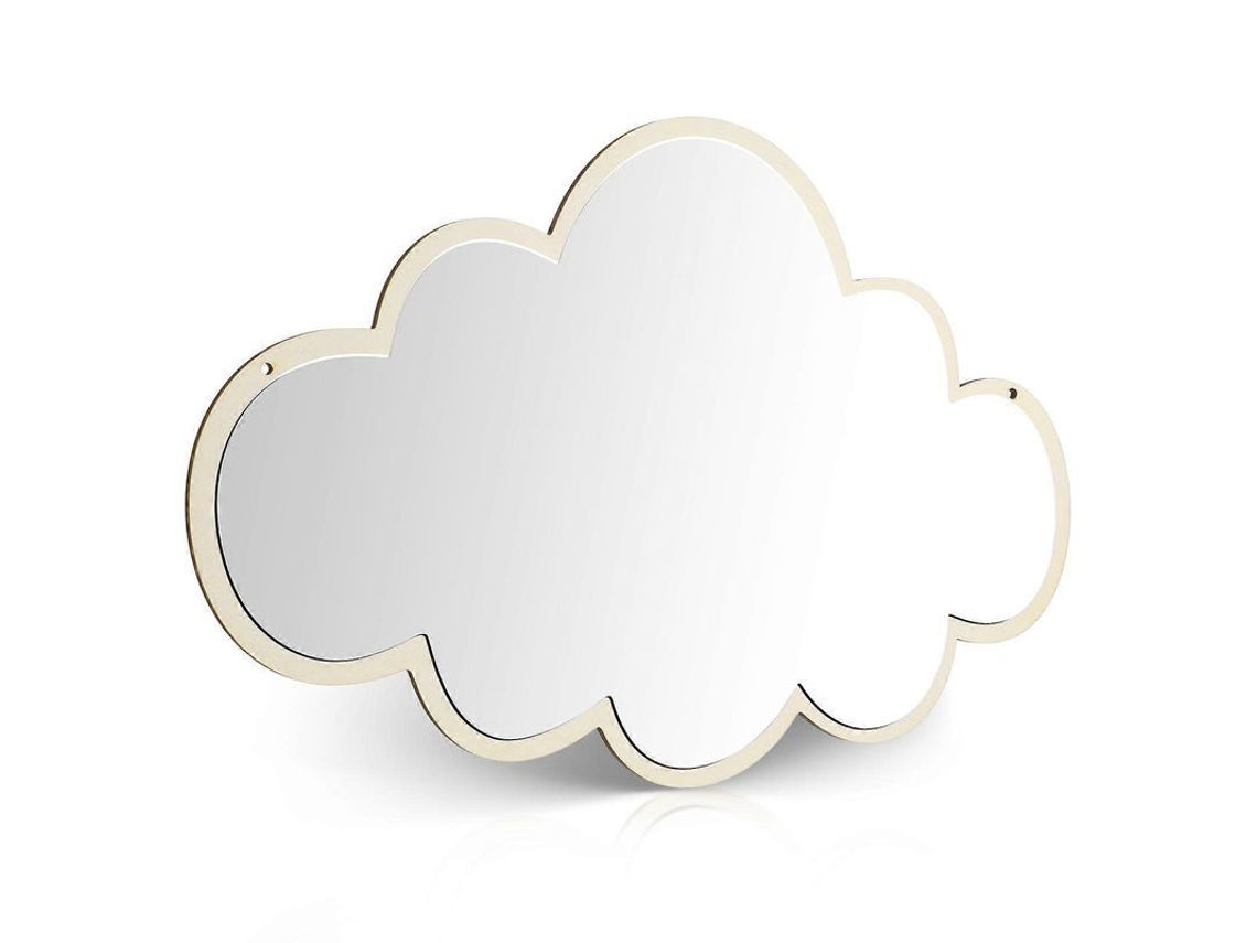 Espejo Acrílico Niños Decoración Autoadhesivo Forma Nube Seguro Para Habitación Infantil 38,00x25,00x0,50cm