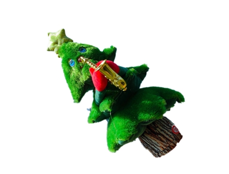 Árbol de Navidad columpio bailando saxofón adornos de juguete juguete de peluche eléctrico cantando y brillando, saxofón, estilo 1
