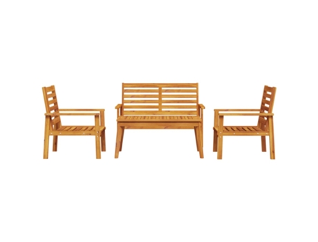 Conjunto 4 de muebles de jardín VIDAXL madera maciza de acacia