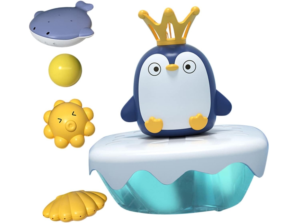 Juguete De Baño Con Rociador De Pingüino Para Bebé, Tamaño Mediano, Abs Duradero