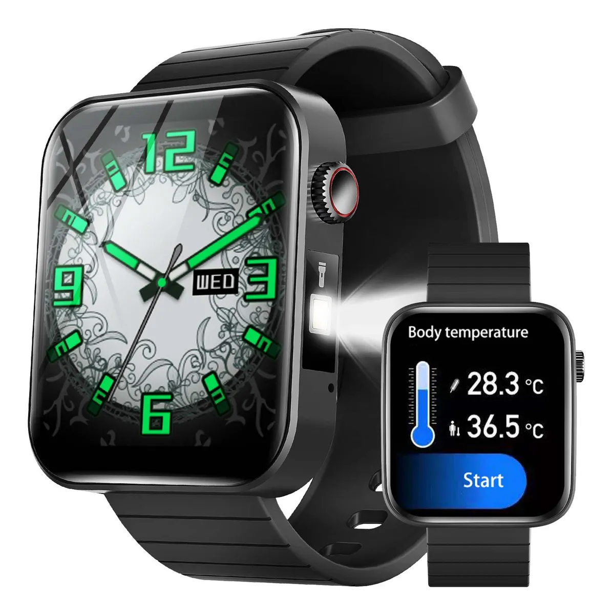 Reloj inteligente Vayotoy para hombre con monitor de temperatura corporal