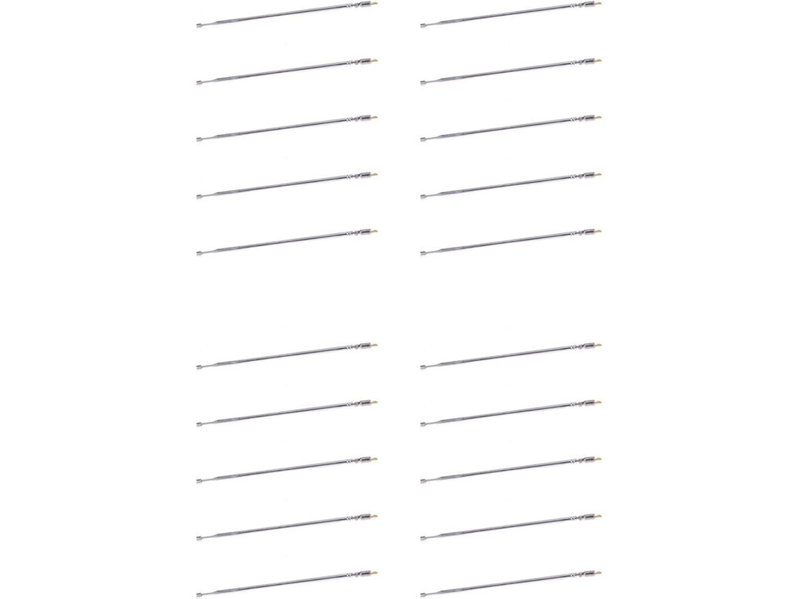 Antena Telescópica De Tv Am/fm Con Control Remoto, 20 Piezas, 62 Cm De Largo, 4 Secciones.
