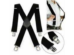 Omni-Straps para homens com costas elásticas resistentes e alças largas, fabricado com liga metálica de alta qualidade e faixa elástica.