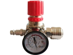 Regulador De Presión Para Compresor De Aire De 1/4", 180 Psi (12 Bar), Con Válvula De 3 Vías Y Filtro.