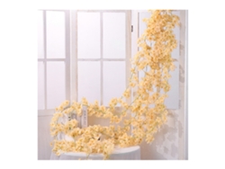 2026-rattan Artificial De Flores Falsas 1.8m 135 Cabezas De Flores Decoraciónde Seda Plástico Colgante Champagne