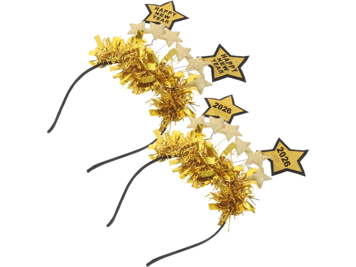 2 Pièces Bandeau De An Scintillant Con Pailletées Y Message Happy Year Accesorios Para Y Réun...