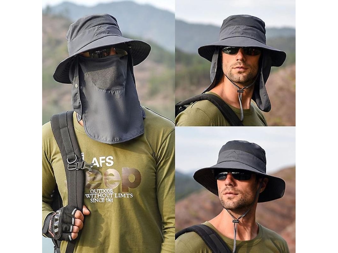 Gorra De Pescador Multifunción Para Hombre Verano Protección Solar Escalada Pesca Turismo Beige Ltd Beige
