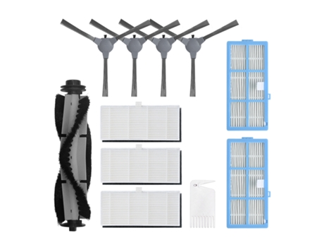 11 piezas para Coredy 3500 R3500 R3500S Robot Kit de repuesto de aspiradora, cepillo rodante, Cepillo Lateral, filtro peine blanco