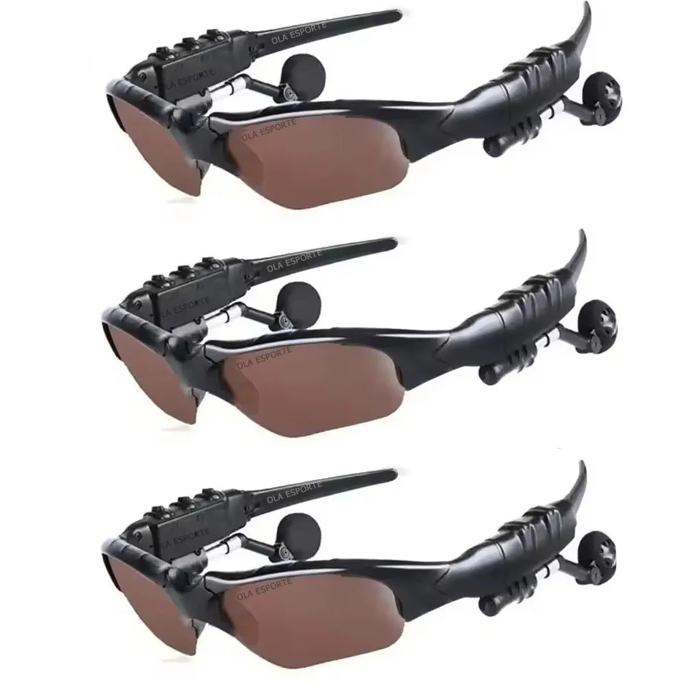 (3 Marrones) Gafas De Audio Bluetooth Inteligentes, Adecuadas Para Deportes Al Aire Libre, Ciclismo, Sonido Envolvente Y Llamadas.