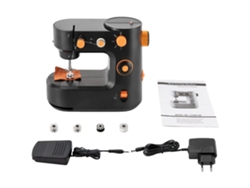 Máquina de coser eléctrica con luz LED y velocidad ajustable, color negro OEM