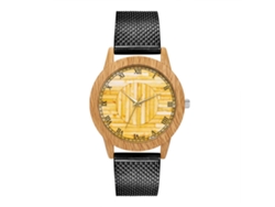 Reloj De Cuarzo Unisex Con Correa De Silicona Dial Redondo Grande Números Romanos Negro Zhoulianfa