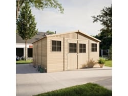 Caseta de Jardín de Madera TIMBELA M330 con Ventanas (16 M² - 246 x 418 x 420 cm)