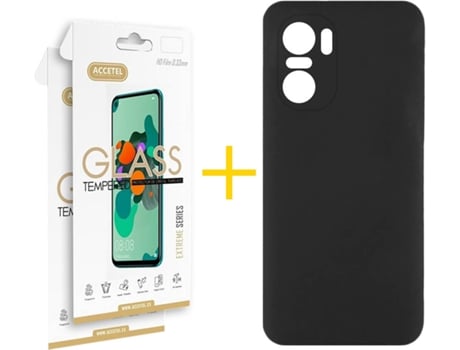 Carcasa + 2 Protectores de Pantalla para Xiaomi MI 11I ACCETEL Negro